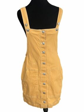 Blue Spice | Dresses | Blue Spice Dark Wash Rippeddistressed Denim Overall Jumper Short Dress Sz 3